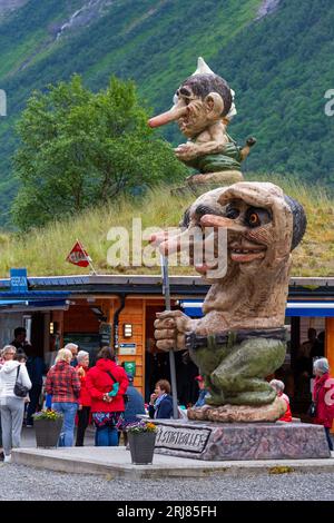 Trollstigen Campground, Andalsnes, More og Romsdal County, Norwegen, Skandinavien Stockfoto