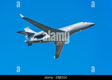 Dassault Falcon 7X Transportflugzeug der ungarischen Luftwaffe der ungarischen Staatsfeier am 20.08.2023 Stockfoto