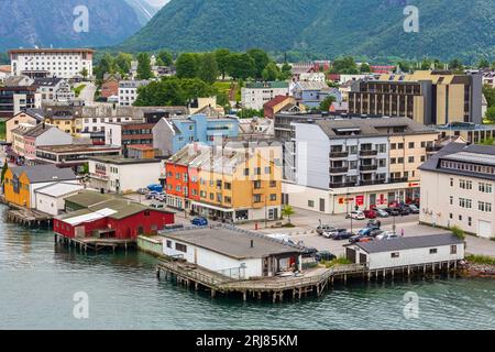 Hafen von Andalsnes, mehr og Romsdal County, Norwegen, Skandinavien Stockfoto