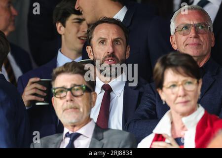 Gareth Southgate Manager of England, Teilnahme am Premier League-Spiel Crystal Palace vs Arsenal im Selhurst Park, London, Vereinigtes Königreich, 21. August 2023 (Foto: Mark Cosgrove/News Images) Stockfoto