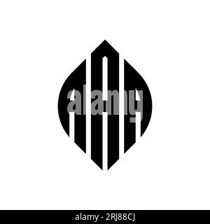 AAA-Logo mit kreisförmigem Buchstaben, Kreis- und Ellipsenform. AAA-Ellipsenbuchstaben im typografischen Stil. Die drei Initialen bilden ein kreisförmiges Logo. AAA CI Stock Vektor