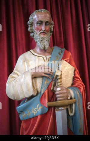 Statue von St Paul in Church in Deptford London Stockfoto