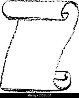 Alte Kreide Rollen Pergamentillustration Stock Vektor