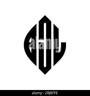 BJL-Logodesign mit kreisförmigem Buchstaben und Ellipsenform. BJL-Ellipsenbuchstaben im typografischen Stil. Die drei Initialen bilden ein kreisförmiges Logo. BJL-CI Stock Vektor