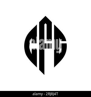 Logo-Design mit kreisförmigem Buchstaben mit Kreis- und Ellipsenform. CFG-Ellipsenbuchstaben im typografischen Stil. Die drei Initialen bilden ein kreisförmiges Logo. CFG CI Stock Vektor