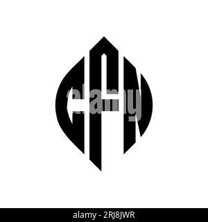 CFN-Logo mit kreisförmigem Buchstaben und Ellipsenform. CFN-Ellipsenbuchstaben im typografischen Stil. Die drei Initialen bilden ein kreisförmiges Logo. CFN CI Stock Vektor