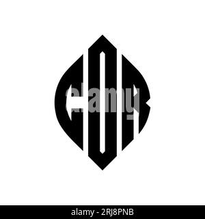 CDR-Logodesign mit kreisförmigem Buchstaben und Ellipsenform. CDR-Ellipsenbuchstaben im typografischen Stil. Die drei Initialen bilden ein kreisförmiges Logo. CDR-CI Stock Vektor