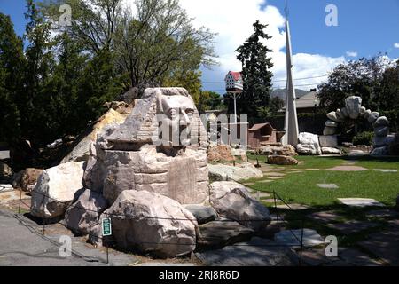 Gilgal Sculpture Garden in Salt Lake City, Utah. Stockfoto