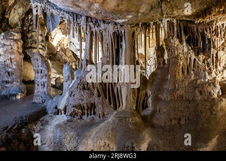 Felsformationen in den Lehman Caves im Great Basin National Park, Nevada Stockfoto