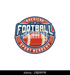 Emblemvektor des American Football-Teams, Rugby-Team-Logo-Design Stock Vektor