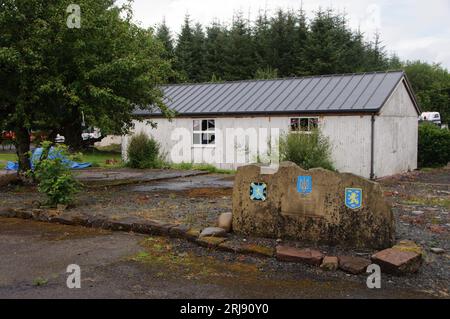 Hallmuir Ukrainische Kapelle, die von Mitgliedern der galicischen Waffen SS erbaut wurde und nach dem 2. Weltkrieg heimlich in einem Kriegsgefangenenlager in der Nähe von Lockerbie in Schottland untergebracht war Stockfoto