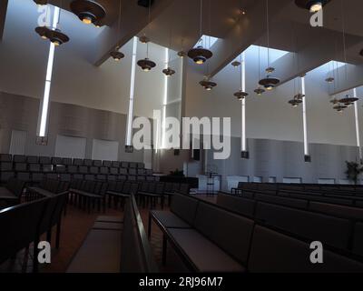 Das Innere der Olari-Kirche, Espoo Finnland Stockfoto