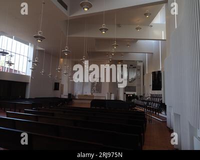 Das Innere der Olari-Kirche, Espoo Finnland Stockfoto