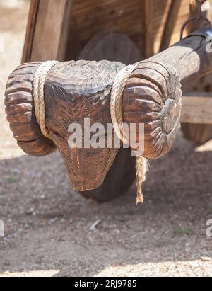 Replica Rammbock. Fahrbare Belagerung Maschine in römischen Zeiten verwendet Stockfoto