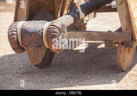 Replica Rammbock. Fahrbare Belagerung Maschine in römischen Zeiten verwendet Stockfoto