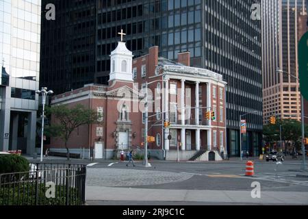 Die 1793 erbaute James Watson House 7 State Street im Financial District ist heute das Pfarrhaus des Shrine of St. Elizabeth Ann Bayley Seton NYC09 Stockfoto