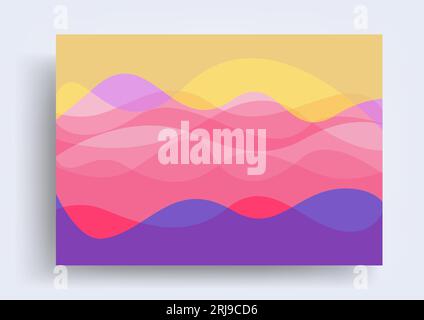 Mehrfarbiges WaveWater Banner mit Schatten Stock Vektor
