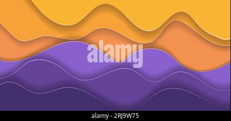 Party-Einladungsbanner oder Hintergrund im Papierschnitt-Stil, abstrakte Hintergrundbilder für Ihr Design, Kopierraum. Vektorillustration. Stock Vektor