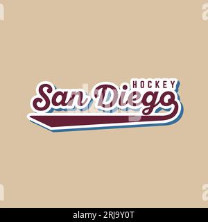 San Diego Typografie Mit Retro-Schriftart Stock Vektor