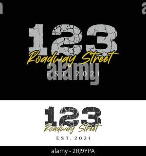 Einfache, klassische Schrifttypografie für alte Premium-Markenprodukte wie Wein, Bier und Tuchlogo Stock Vektor