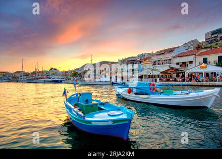 Malerische Pythagorion auf der Insel Samos, Griechenland. Stockfoto