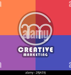 Monogramm Initialen Buchstaben C M cm oder MC minimalistische einfache Logo Design Inspiration Stock Vektor
