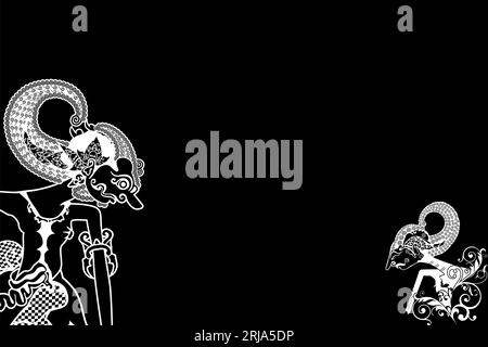 Der traditionelle javanische Wayang Kulit Hintergrund eignet sich für kulturelle oder antike Veranstaltungen Stock Vektor