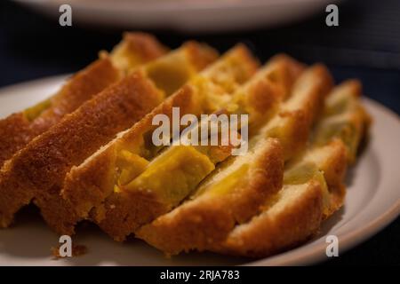 Köstlicher Süßkartoffelkuchen. Stockfoto