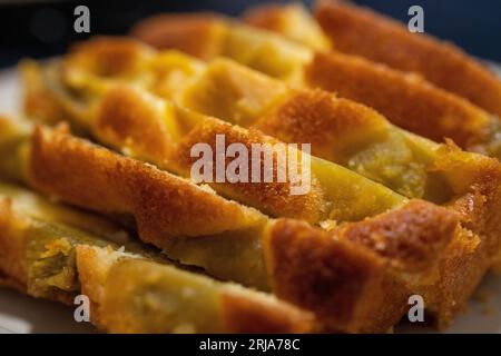 Köstlicher Süßkartoffelkuchen. Stockfoto