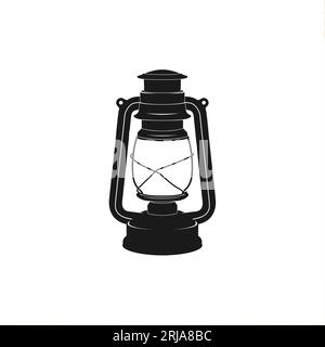 Traditionelle Vintage Laterne Lampe Illustration Vektor Design Inspiration Stock Vektor