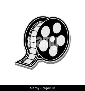 Illustration negative Filmrolle Rollbänder für Film Kino Video Logo Stock Vektor