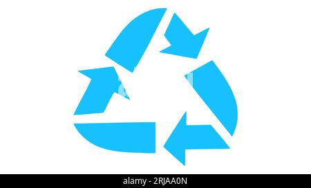 Recyclingschild isoliert auf weißem Hintergrund. Vektorwebsymbol. Stock Vektor