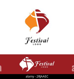 Tonnotiz Buchstabe F Logo Design Inspiration Stock Vektor