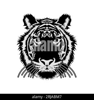 Tiger Face Head Vector Tribal Design Inspiration Stock Vektor