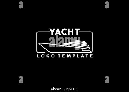 Yacht Cruise Logo mit minimalistischem Stil Stock Vektor