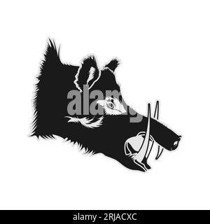 Boar Pig Swine Hog Face Head Vector Design Inspiration Stock Vector