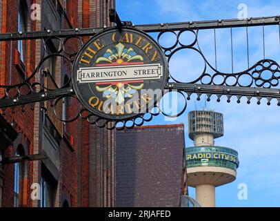 Harrington Street, Cavern Quarter, & St Johns Beacon, Liverpool, Merseyside, England, Großbritannien, L2 6-FACH Stockfoto