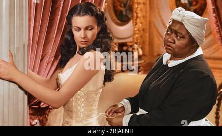 GEGANGEN mit dem WIND 1939 MGM Film mit Vivien Leigh auf der linken Seite und Hattie McDaniel Stockfoto