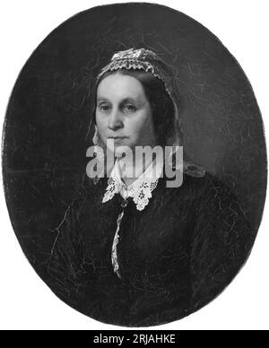 Emilie Mathilde Roed, f. Kruse, kunstnerens hustru 1871 von Jørgen Roed Stockfoto