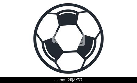 Vector Fußball auf weißem Hintergrund. Europäisches Fußballlogo. Fußballballdesign. Vektorillustration Stock Vektor