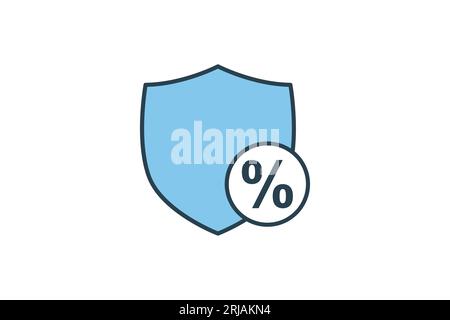 Symbol Für Sicheres Entleihen. Symbol für Kredit und Darlehen. Geeignet für Website-Design, App, Benutzeroberflächen, druckbar usw. Symbolstil „flache Linie“. Einfache vecto Stock Vektor