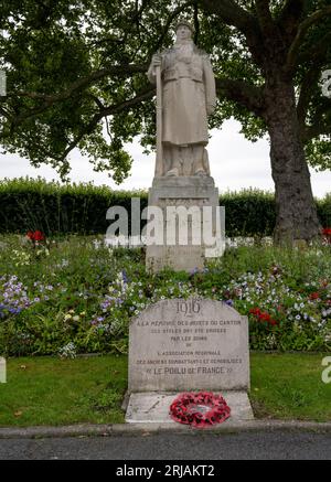 Monument aux combattants de la Premiere guerre mondiale - erste Weltkriegsmemorial - La Ferte-Sous-Jouarre, seine-et-Marne, Ile-de-France, Frankreich, EU Stockfoto