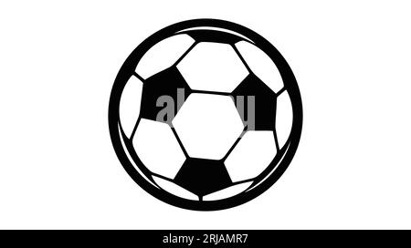 Vector Fußball auf weißem Hintergrund. Europäisches Fußballlogo. Fußballballdesign. Vektorillustration Stock Vektor