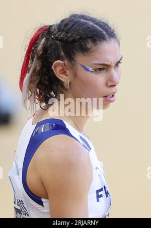 Budapest, Hongrie. August 2023. Auriana Lazraq-Khlass von FRA, Heptathlon bei den Leichtathletik-Weltmeisterschaften 2023 am 20. August 2023 in Nemzeti Atletikai Kozpont in Budapest, Ungarn - Foto Laurent Lairys/DPPI Credit: DPPI Media/Alamy Live News Stockfoto