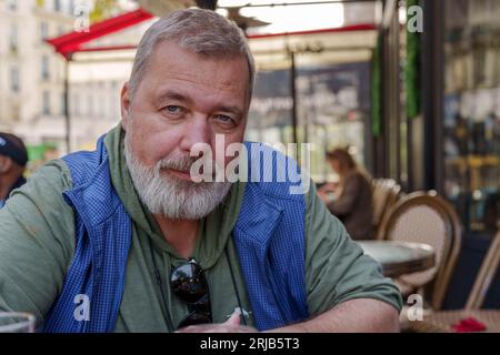 Dmitri Muratow ist der russische Herausgeber der Zeitung Nowaja Gazette. Er ist Friedensnobelpreisträger. 2022 in Paris fotografiert Stockfoto