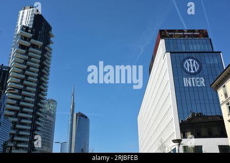 Das Hauptquartier des FC Inter in Mailand, Italien. Stockfoto