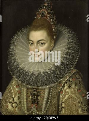 Isabella Clara Eugenia, Konsort von Erzherzog Albert VII. Um 1600 von Frans Pourbus dem Jüngeren Stockfoto