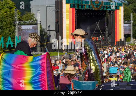 Bannau Brycheiniog, Wales. Sonntag, 20. August 2023. Allgemeine Ansichten beim Green man Festival 2023. Foto: Richard Gray/Alamy Live News Stockfoto