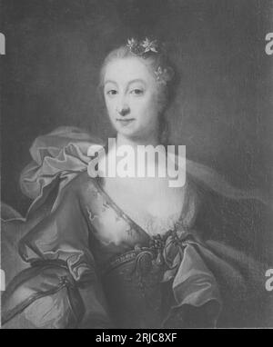 Ulrika Juliana Henrietta Wachtmeister von Johannishus (1722–1776), Gräfin, verheiratet mit dem Grafen Johan Ludvig Hård Unbekanntes Datum von Johan Henrik Scheffel Stockfoto