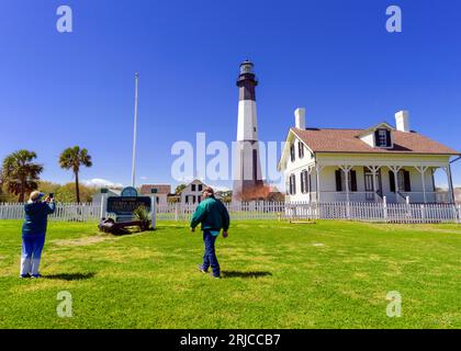 Tybee Island, Leuchtturm Savannah, Georgia, Vereinigte Staaten von Amerika Stockfoto